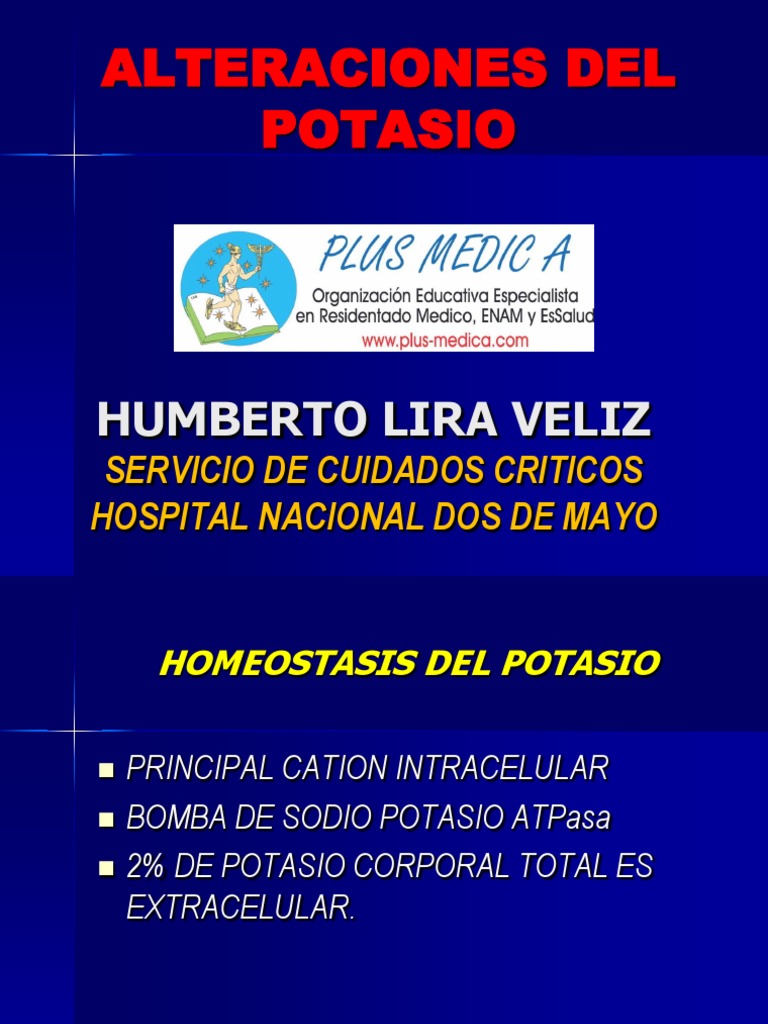 Homeostasis y Regulación del Potasio | PDF