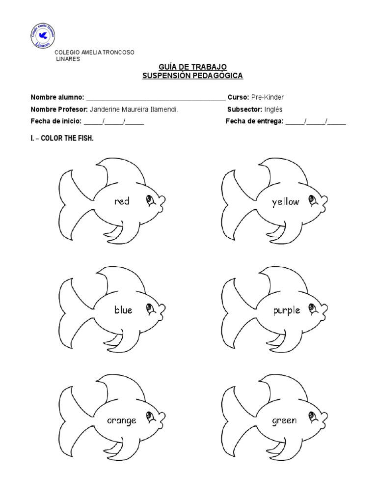 Guía de Suspensión Pedagógica PreKinder (Inglés 2014) PDF