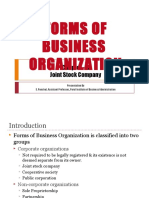 Forms of Business Organization - Chapter 1