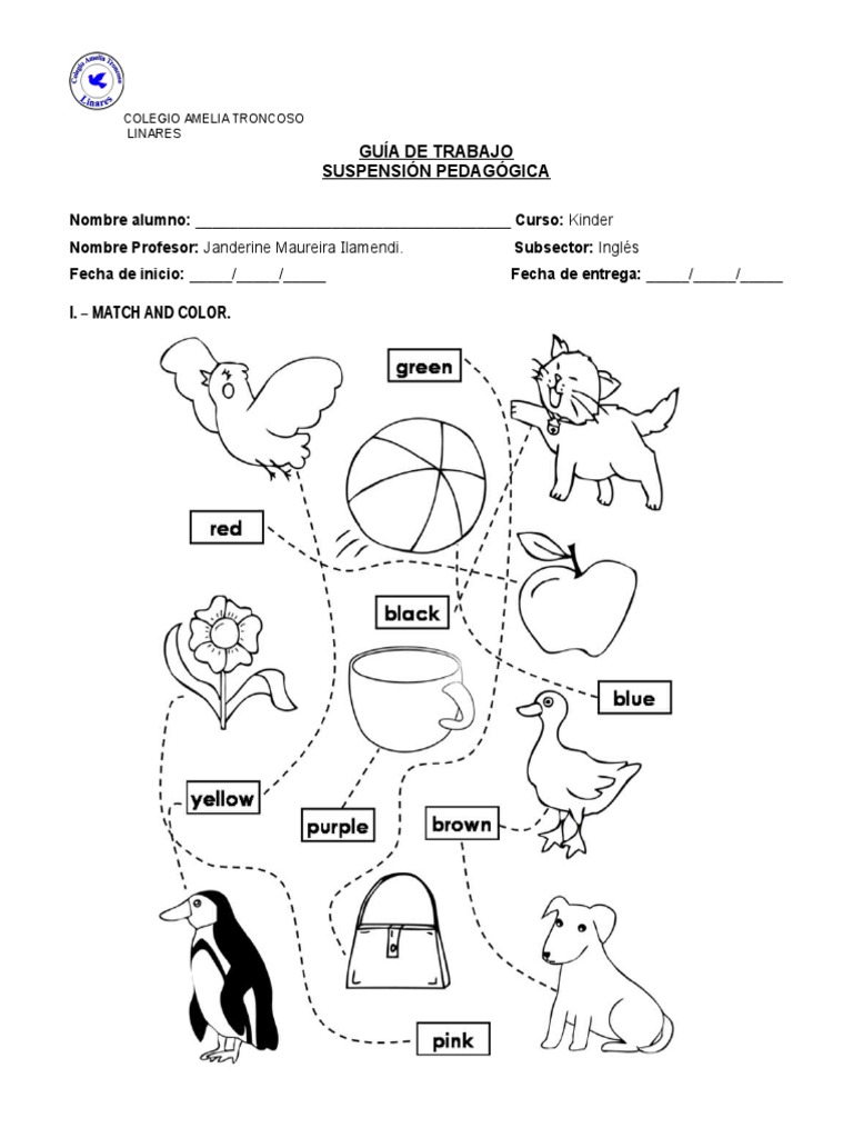 Guía de Suspensión Pedagógica Kinder (Inglés 2014) PDF