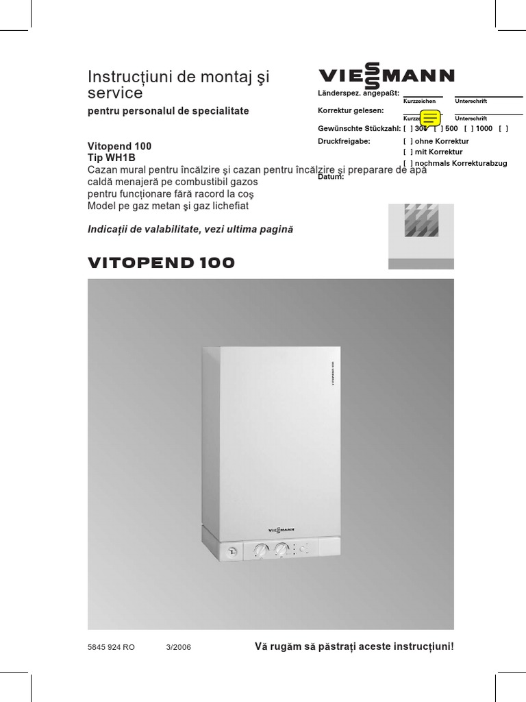 Manual Viessmann Vitopend 100 WH1B