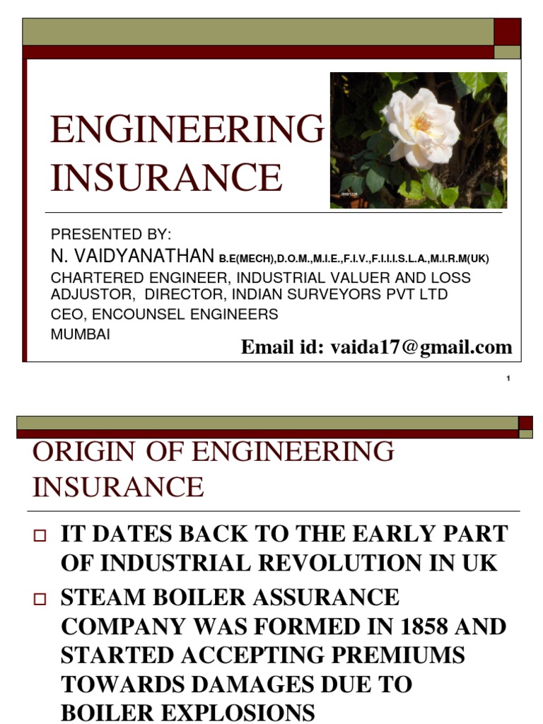Overview of Engineering Insurance | PDF | Boiler | Internal Combustion ...
