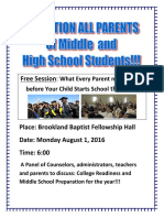 Parent Session-Revised Flier