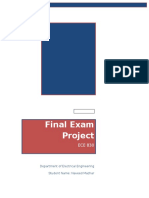 Final Exam Project: Department of Electrical Engineering Student Name: Naveed Mazhar
