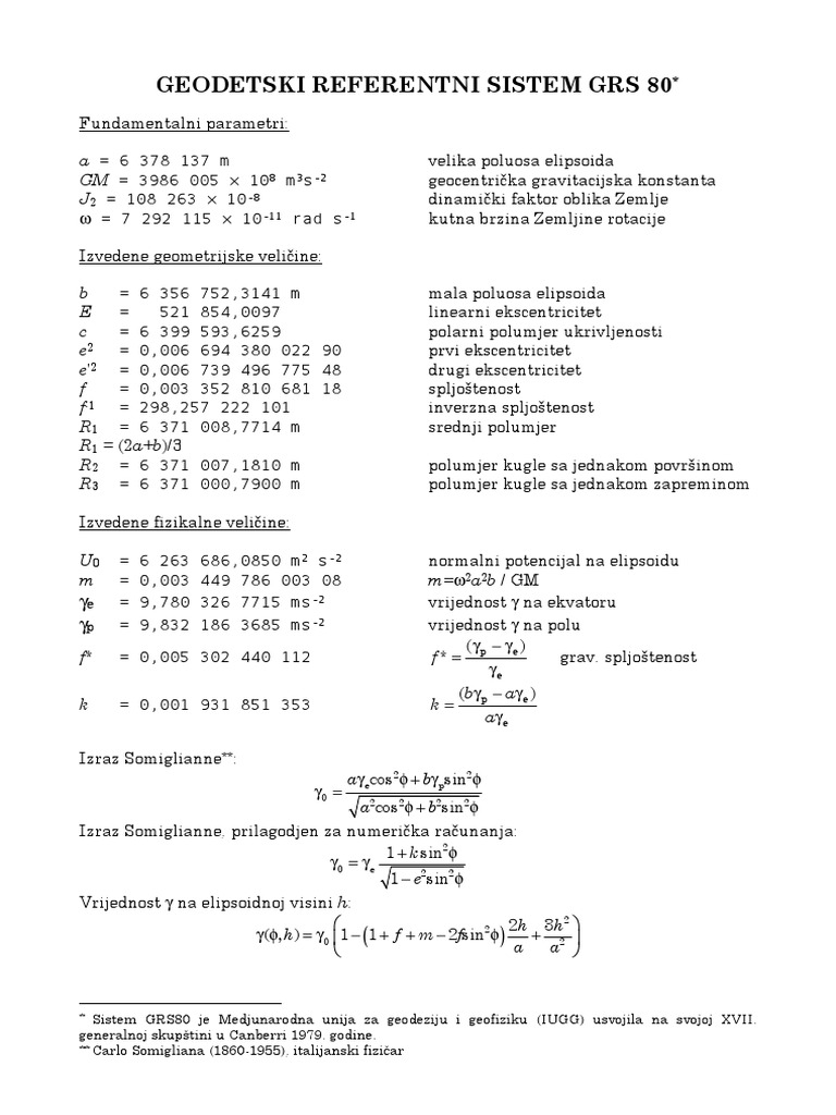 GRS 80 PDF | PDF