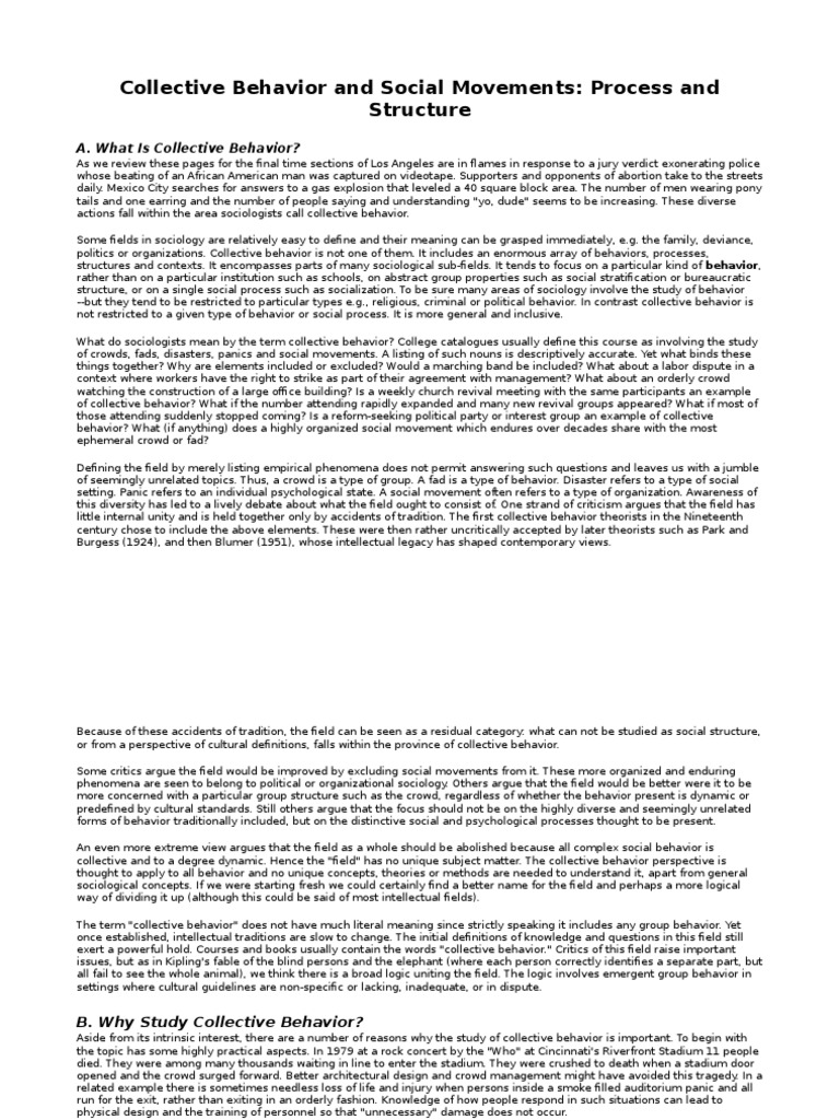 Understanding Collective Behavior Dynamics | PDF | Social Science ...
