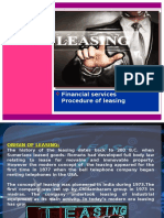 Mcom - II 105-2015 2016-17: Financial Services Procedure of Leasing