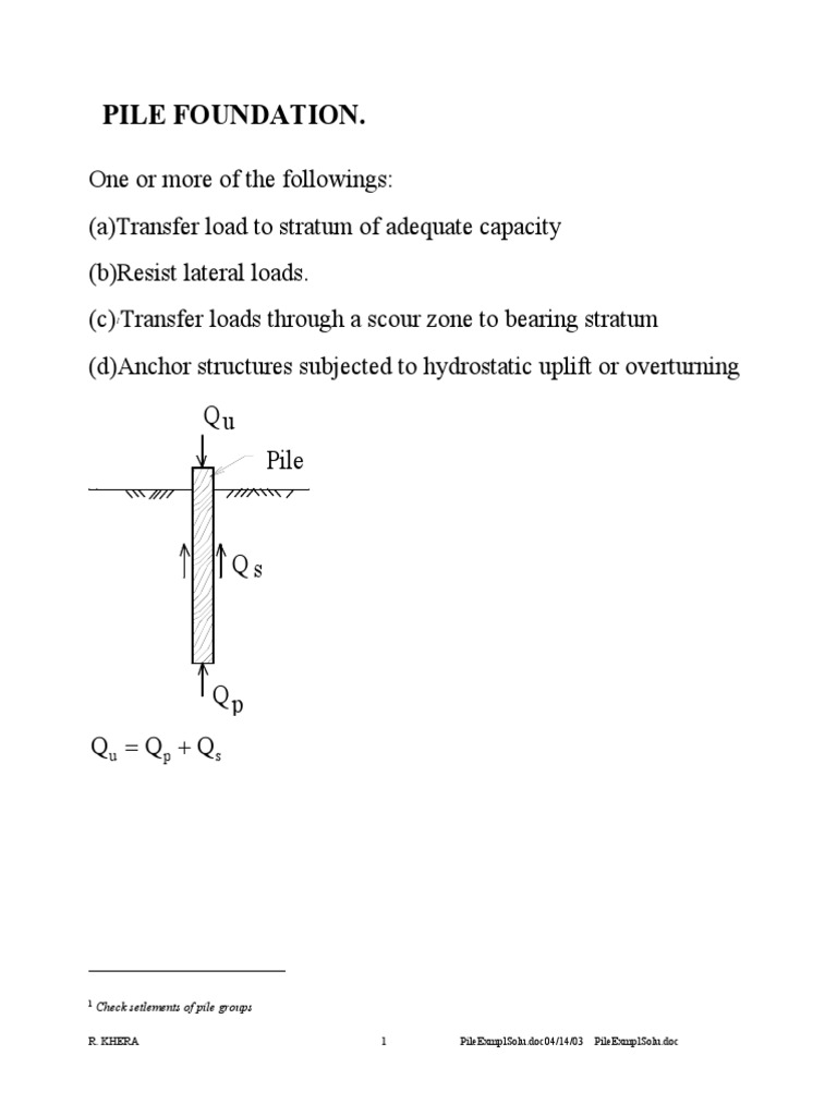 Pile Foundation Design and Analysis Guide | PDF | Deep Foundation ...