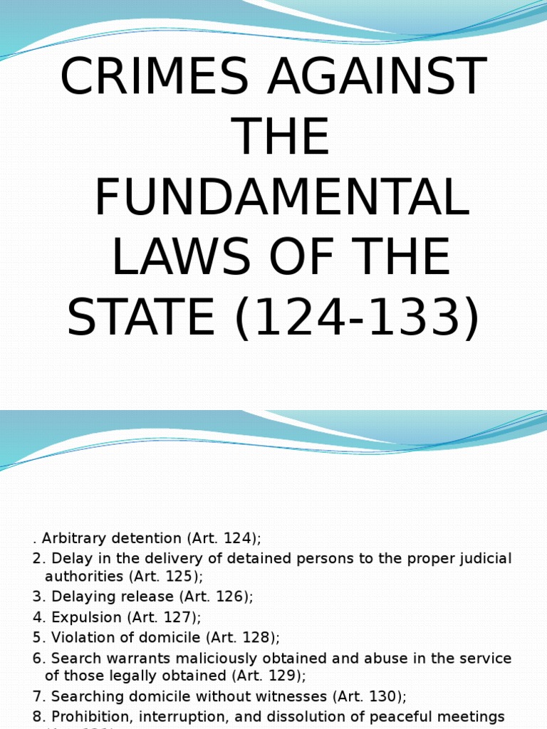 Crimes Against The Fundamental Law of The State PDF Search And