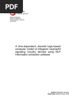 A time-dependent, discrete logic-based computer model of mitogenic neutrophil signaling circuitry derived using NLP information extraction software