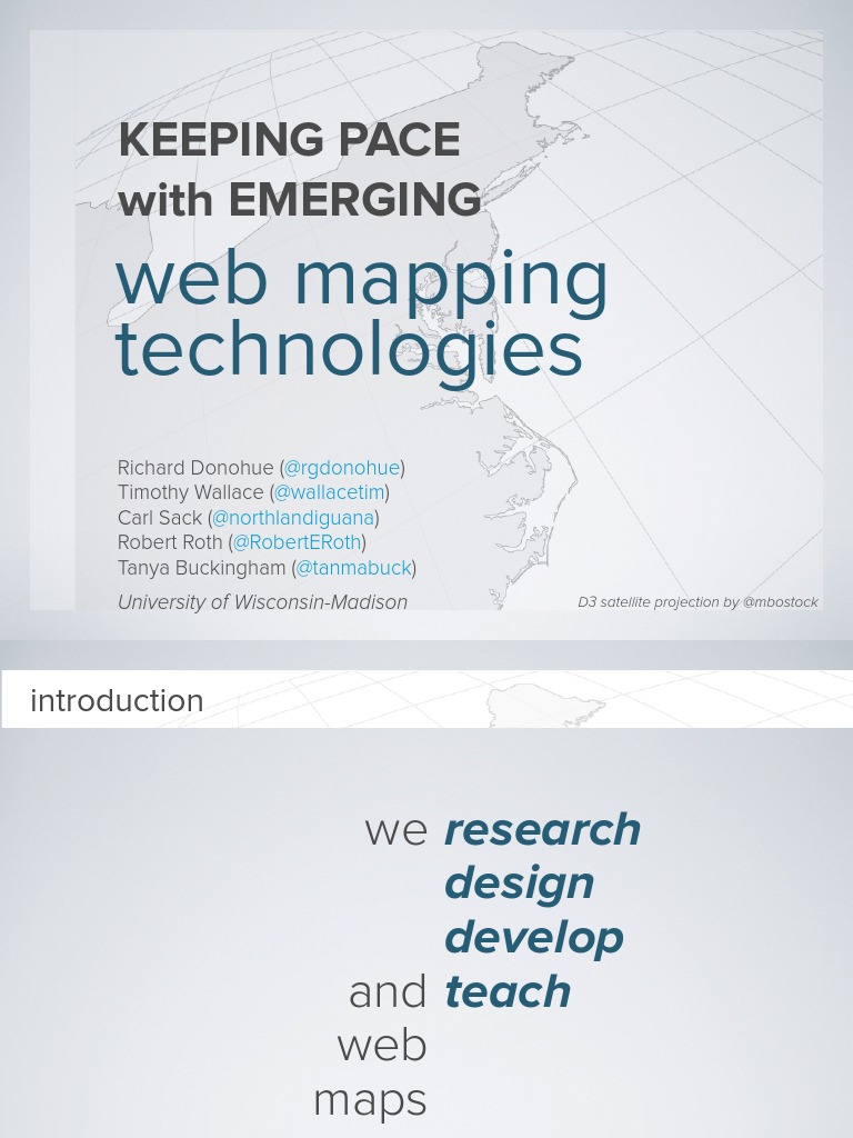 Web Mapping Technologies Overview | PDF | Map | Infographics
