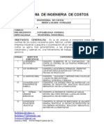 Programa de Ingenieria de Costos