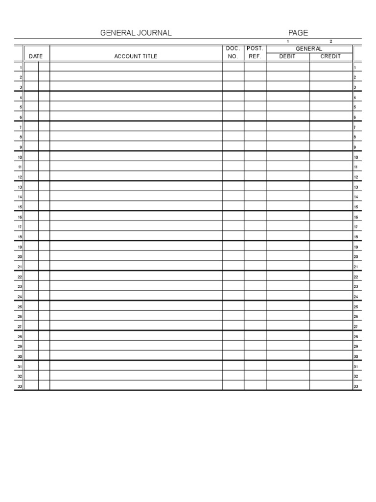 General Journal Entry Template | PDF