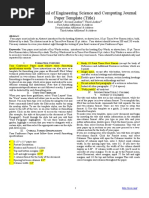 IJESC Journal Paper Format