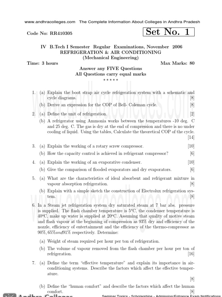 06rr410305 Refrigeration Air Conditioning PDF