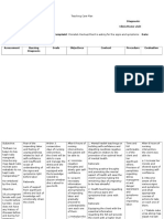 Teaching Care Plan Example