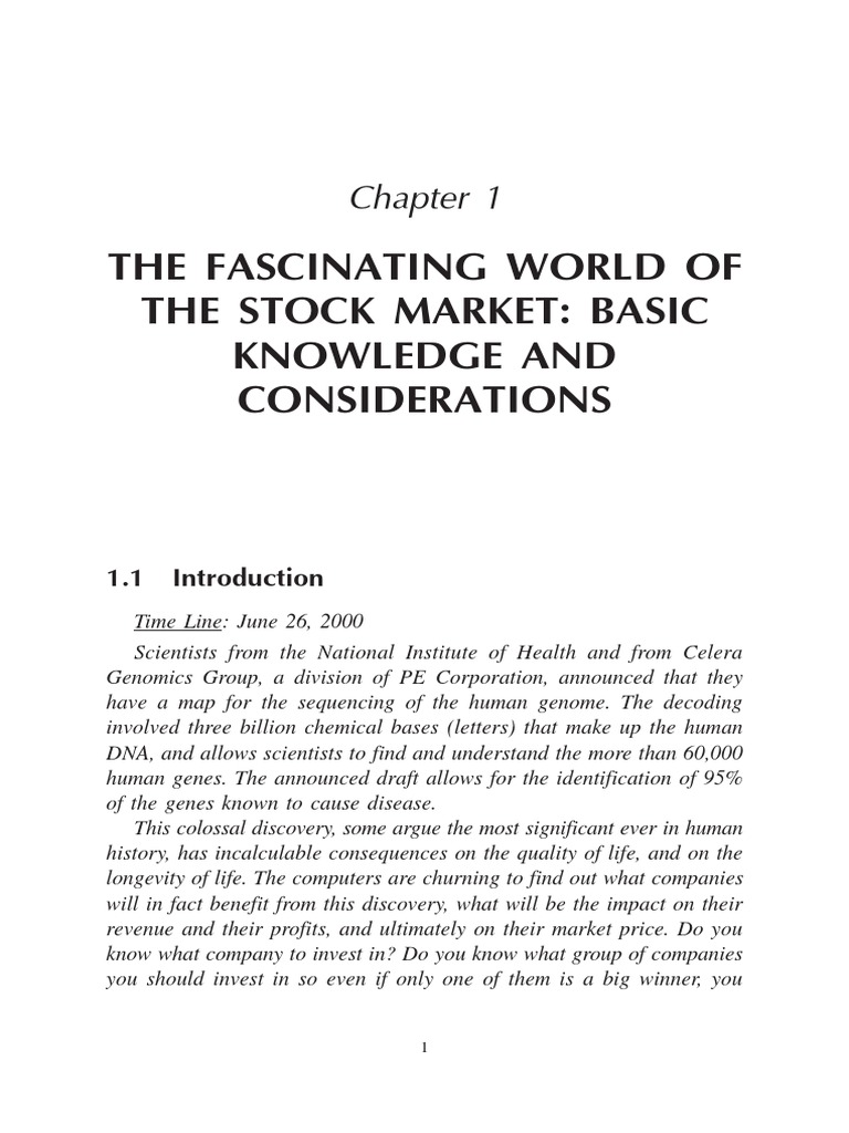 Stock Market Basic Knowledge Stock Market Index Dow Jones