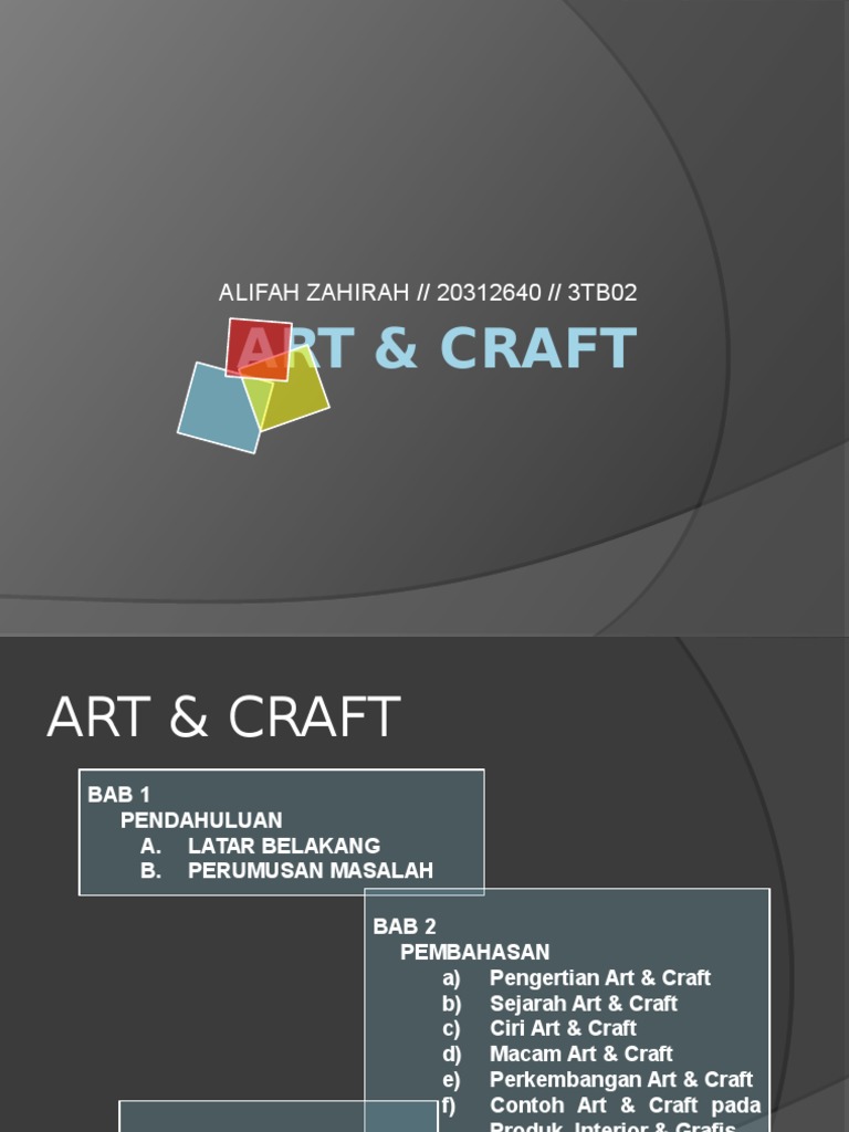 Sejarah dan Pengertian Art & Craft | PDF