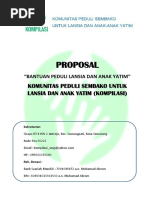 Proposal Permohonan Bantuan Donasi Untuk Lansia Dan Anak Yatim - Komunitas Kompilasi