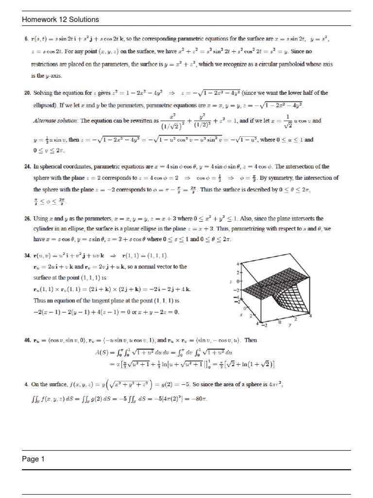 Homework 12 Solutions | PDF
