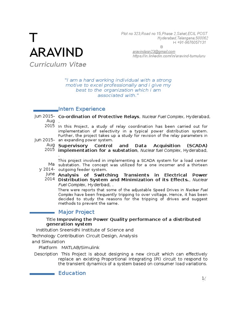 Curriculum vitae template image