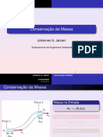 Conservação de massa - formulação integral