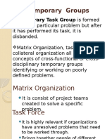 Temporary Groups: Temporary Task Group Is Formed