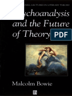 Malcolm Bowie-Psychoanalysis and The Future of Theory (Bucknell Lectures in Literary Theory) (1993)