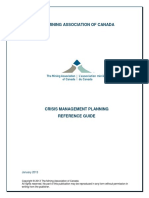 Crisis Management Planning Reference Guide 2013