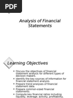 Analysys of Financial Statements