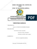 Formulas Tensoactivo No Ionico