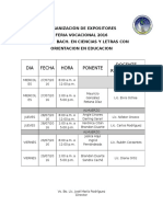 Organización de Expositores