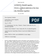 Jack H. Londono v. City of Gainesville, A Political Subdivision of The State of Florida, 768 F.2d 1223, 11th Cir. (1985)