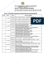 OUCET-2016 1st Phase Certificate Verification