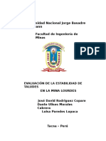 Universidad Nacional Jorge Basadre Grohmann: Facultad de Ingeniería de Minas