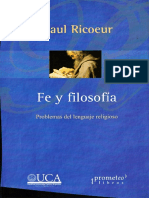 Ricœur, Paul - Fe y Filosofía. Problemas del lenguaje religioso.pdf