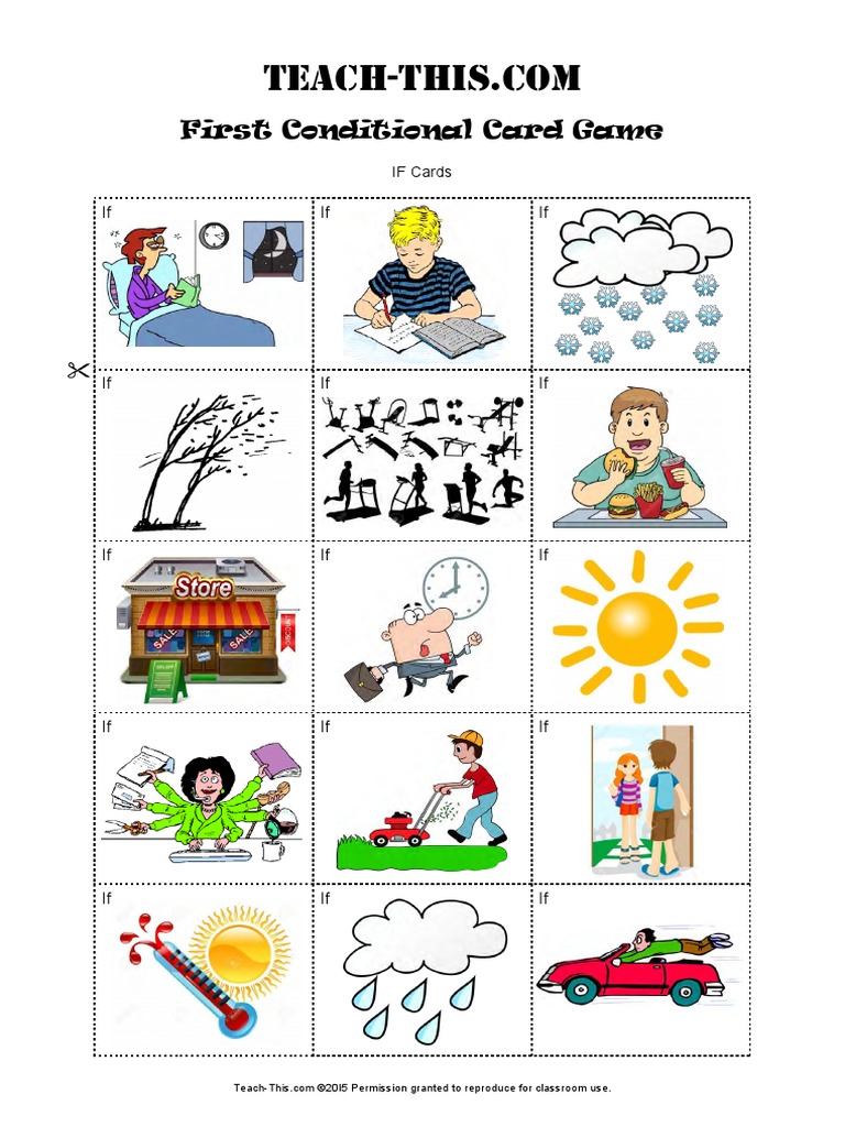 First Conditional Card Game Activity | PDF