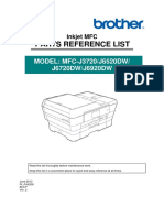 Parts Reference List: MODEL: MFC-J3720/J6520DW/ J6720DW/J6920DW