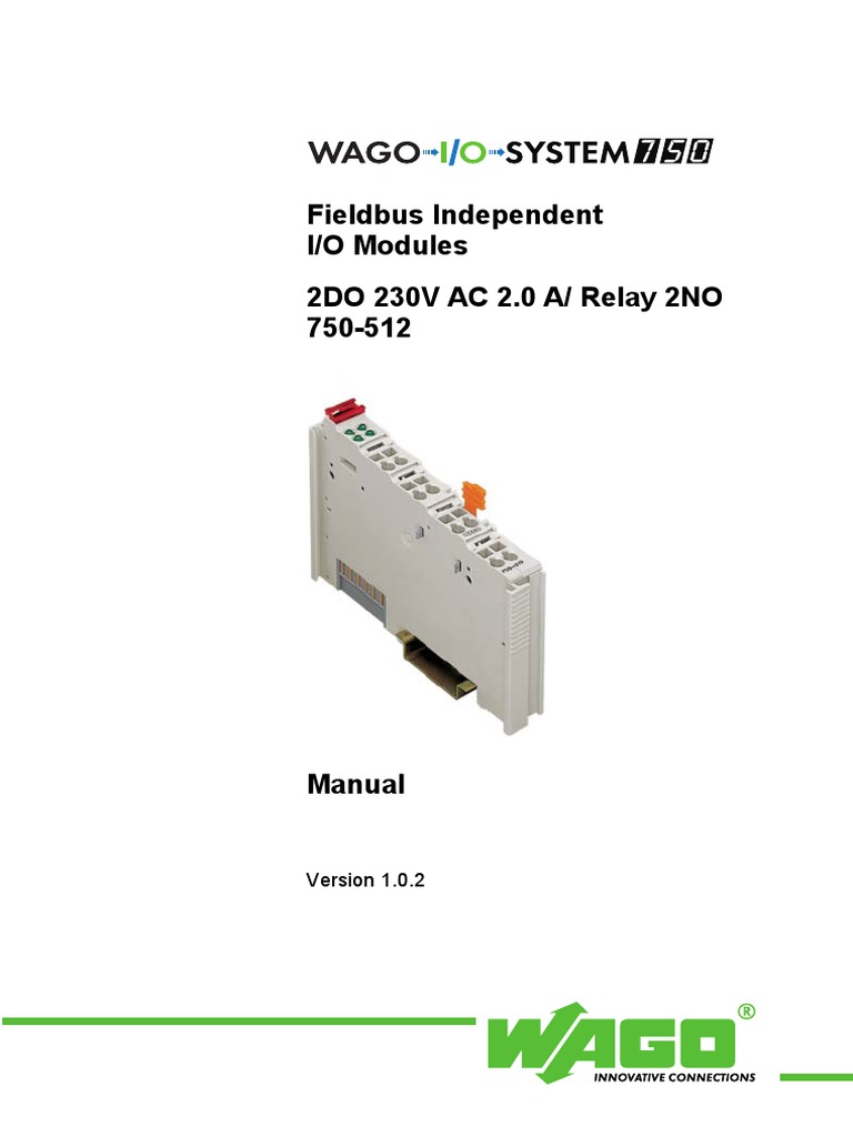 Fieldbus Independent I/O Modules 2DO 230V AC 2.0 A/ Relay 2NO 750-512 | PDF
