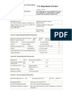 Material Safety Data Sheet: U.S. Department of Labor