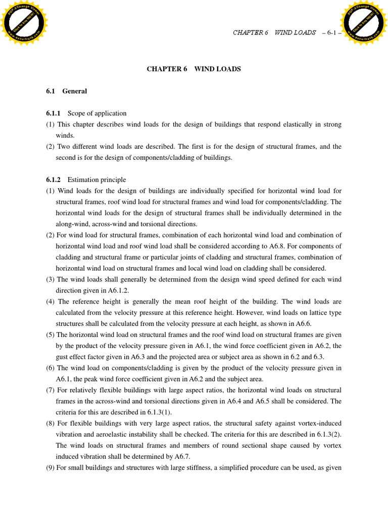 Wind Load Design for Buildings | PDF | Wound | Classical Mechanics