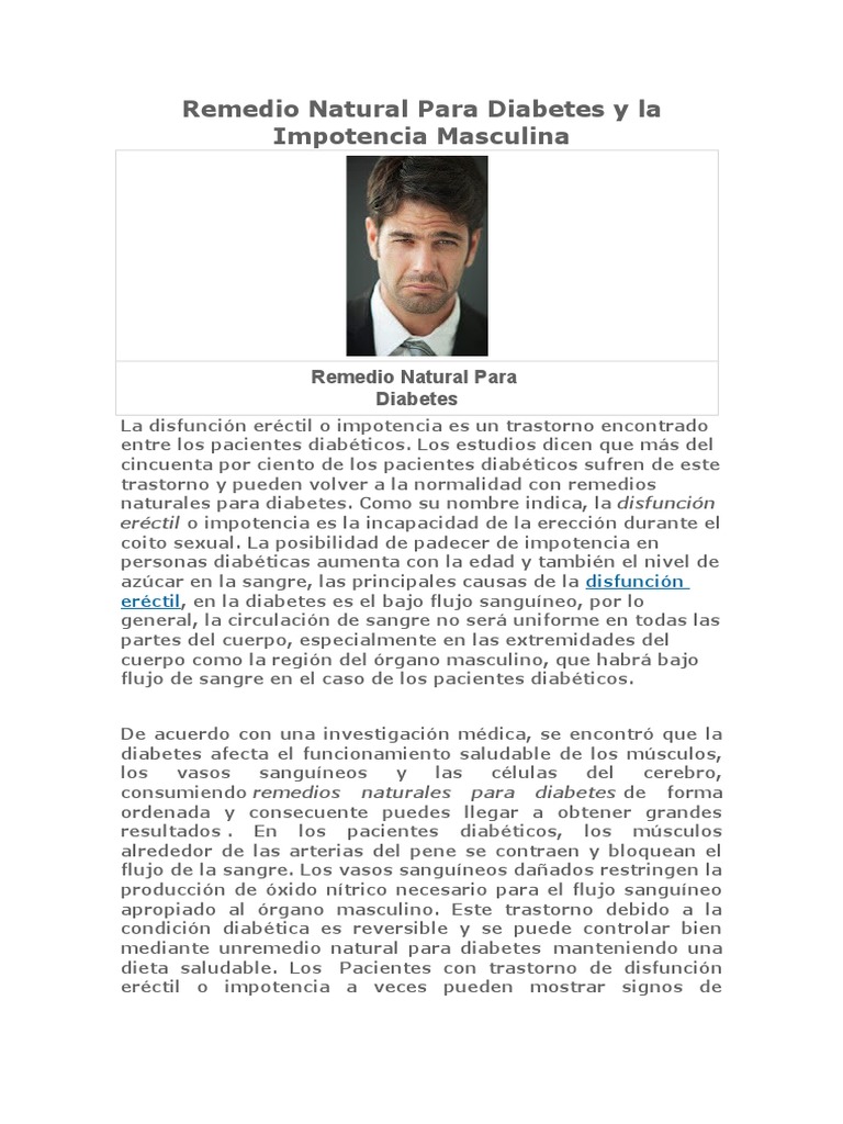 Tratamento Da Impotncia Masculina E Diabetes Maximen