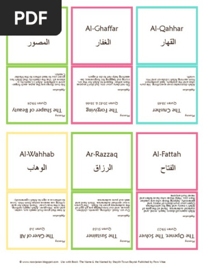 99 Names of Allah- 2nd 12