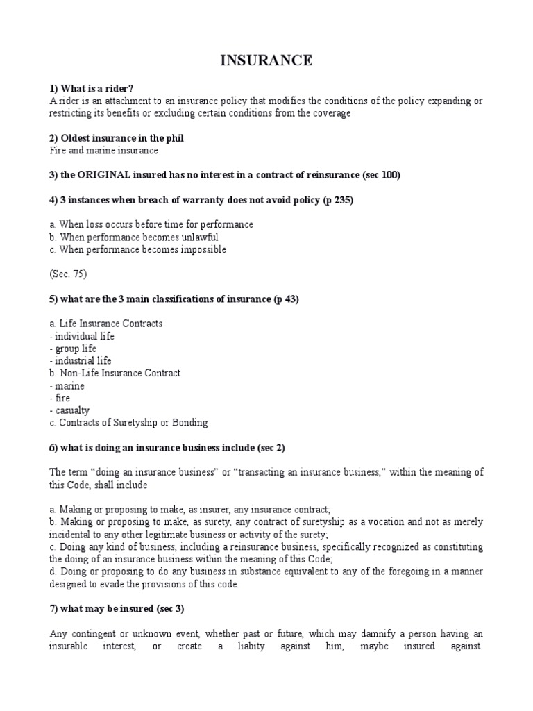 Insurance Questions and Answers Reinsurance Insurance