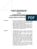 Permenkes No 741 2008 STANDAR PELAYANAN MINIMAL BIDANG KESEHATAN DI KABUPATEN KOTA