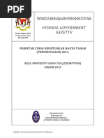 Pua - 20121126 - PERINTAH CUKAI KEUNTUNGAN HARTA TANAH (PENGECUALIAN) 2012 PDF