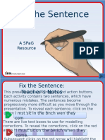 SPaG Resource for Fixing Sentences with Mistakes