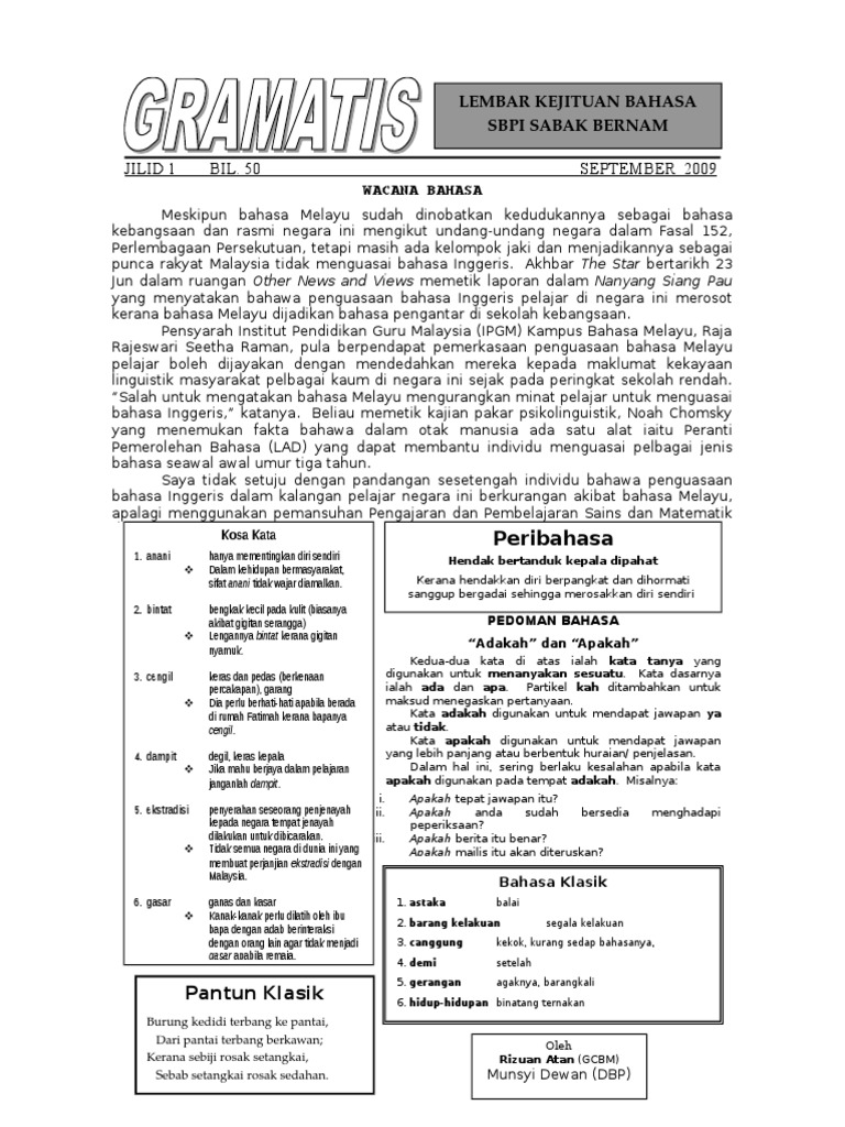 Gramatis 1 | PDF