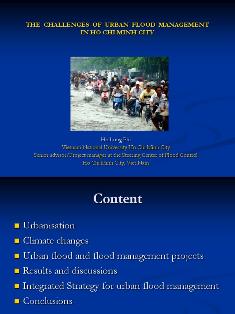 The Challenges Of Urban Flood Management In Ho Chi Minh City Pdf Ho