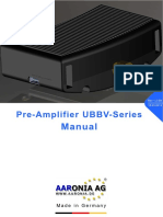 Manual: Pre-Amplifier UBBV-Series